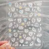 Redanco5D Estampado Ins Celebridad de Internet Pegatinas para Uñas Concha Luz Cola de Pez Medusa Arpa Calcomanías para Uñas Dr1966