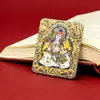Joias Guanyin Pintadas a Ouro, Núcleo de Pintura Thangka Pintado à Mão, Pingente da Montanha Wutai Xizang