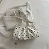 Bolso de lunares 2026 nuevo otoño e invierno gamuza felpa moderno bandolera de axila tacto de alta gama para ir al trabajo bandolera única retro bolsa esmerilada