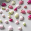 Accesorios de Arte para Uñas de Fresa Crema Dibujos Animados Nuevo Estéreo Rosa Claro Pequeña Fresa Fruta Artificial Diamante para Uñas Desgastable
