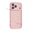 Estilo doce e feminino, capa protetora de iPhone 16 na cor pêssego, capa de telefone de silicone Apple 17, projetada para meninas, de alta qualidade e elegante