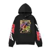 Suéter masculino transfronteiriço de anime japonês JOJO aventura maravilhosa estampado outono e inverno com capuz de veludo casaco da moda