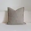 Almofada Estilo Wabi-Sabi Moderno, Decoração Suave para Pousadas e B&Bs, Almofada de Algodão e Linho, Almofada Cor Caramelo, Almofada para Quarto Modelo Estilo Meio do Século, Almofada Lombar