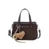Bolso de mano vintage de ante patchwork para mujer, estilo Maillard, bolso de nicho para el día a día, se puede llevar cruzado, elegante bolso de moda de un solo hombro