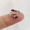 Pendientes de aleación de titanio F136 anillo de serpiente de doble cabeza anillo sin costuras de circón 5A anillo para el cartílago de la oreja anillo de la cóclea joyería para perforaciones de titanio G23