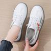 Zapatos Blancos de Malla Cruzada para Mujer de Talla Grande Versátiles Moda Deportivos para Mujer Suela Plana de Jalea Zapatos Casuales Tenis