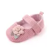 Sapatos de Princesa com Flores para Bebê Menina Verão Sapatos Antiderrapantes para Crianças Pequenas 3-6-12 Meses Sapatos de Bebê de Tricô 2461