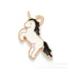 Unicornio de Dibujos Animados Multicolor DIY Hecho a Mano Aleación Esmalte Accesorios Pendientes Collar Pulsera Llavero Colgante