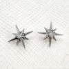 F136 arete de titanio con forma de erizo de mar estrella de seis puntas diamante clavo para hueso de la oreja aleación de titanio G23 perforación del cuerpo humano joyería para la oreja de estrella