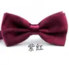Estilo Coreano Color Caramelo 35 Colores Vestido Plegable Negocios Caballero Camarero de Hotel Color Sólido Corbata de Moño para Boda