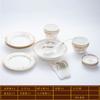 Juego de Vajilla de Cerámica de Jingdezhen Lago de los Cisnes 28 56 Tazones y Platos de Porcelana Fina Regalos para el Hogar Logotipo Personalizado Venta al por Mayor