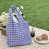2522 Bolsos de Hombro Estilo Occidental Nubes Flor de Burbuja Bolsa Chaleco Estudiante Femenina Bolso de Mano Sencillo Bolsa Chaleco de Burbuja Femenina