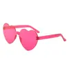 2817 Gafas de Sol de Corazón de Moda Gafas de Sol de Amor Tendencia Europea y Americana Gafas de Sol sin Marco de una Sola Pieza