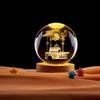 Comercio exterior transfronterizo para mezquita bola de cristal con grabado láser tridimensional 3D adornos de luz nocturna luminosa