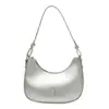 Bolsa Hobo de Couro em Forma de Meia-Lua com Laço, Alça Ajustável Leve para Ombro ou Transversal, Bolsa de Ombro Diária Fofa para Mulheres
