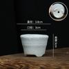 Vaso de Porcelana Branca Rachada para Suculentas Tamanho Polegar, Vaso de Flores Mini Cerâmica de Argila Roxa para Mesa de Escritório, Atacado do Fabricante