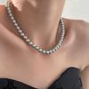 Collar con Broche de Lingote de Perla de Tahití, Cadena de Suéter Estilo Ni Ni para Mujer, Accesorio de Cadena para Clavícula de Lujo Ligero de Gama Alta