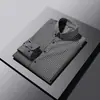 Camisa de Manga Larga Botones Rayas de Cuatro Colores Estilo Nuevo Ligero de Negocios para Hombre