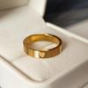 520 Anillo de Luz de Reloj Lujo Simple Amor Anillo de Acero de Titanio Anillo Sólido Pareja Nuevo Chino ins Libro Rojo Pequeño