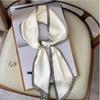 Bufanda de Seda Diagonal Estilo Nuevo Otoño 2026 Versión Coreana Estampada Versátil Bufanda para Cuello Correa para Bolso Diadema Larga para Mujeres