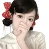 Pinza para el pelo de chica dulce estilo japonés con lazo de lunares rojos, accesorio para el pelo estilo JK, tocado preppy, versátil y lindo para mujeres