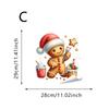 Natal Kawaii Boneco de Neve Homem de Gengibre Adesivos Celebração de Feriado Porta Janela Decorações de Festa Filme Transparente Eletrostático
