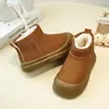 Botas de Algodón Cálidas Engrosadas de Peluche para Niños Botas de Nieve 2026 Invierno Nuevo Estilo Botines Cortos de Algodón para Niñas Zapatos de Algodón para Niños Modernos