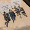 Nuevos Pendientes de Espiga de Trigo de Cristal de Petardo de Aguja Plateada Estilo Chino para Mujer, Pendientes Personalizados Estilo Étnico Retro, Pendientes de Nicho con Sentido del Diseño