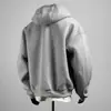 Nueva Sudadera con Capucha y Doble Cremallera Estilo Americano Pesado de Otoño para Hombre, Chaqueta Casual Elegante con Colores Contrastantes para Parejas