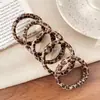 Coreia do Sul Mesmo Cabeça de Leopardo Corda Bola de Cabelo Feminina Tendão de Borracha Alta Elástica Corda de Cabelo Popular na Internet Versátil para Rabo de Cavalo Alto