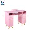 Mesa de Manicura Rosa Dorada con Reposamanos y Aspiradora de Manicura Incorporada, Suministro Transfronterizo de Mesa de Manicura estilo Ins con Pedrería