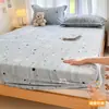 Manta de Cama de Leche de Invierno de Felpa Pieza Única Juego de Sábanas Infantiles con Más Terciopelo Manta de Cama Dormitorio Protector de Colchón Totalmente Envuelto de Felpa de Coral