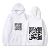 Sudadera Nueva Europea y Americana 2025 Código Bidimensional Pullover Top Holgado