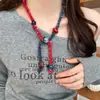 Colar Flor Redonda de Corda de Algodão Resinado Moda Coreana Corrente de Clavícula Única Temperamento Joia Versátil de Alta Qualidade Atacado
