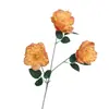 Simulación 3 Cabezas Peonía Rica Boda Decoración del Hogar Arreglo Floral Fotografía Jardinería Exterior Comercio Electrónico Transfronterizo Venta Directa de Fábrica