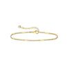 Nueva pulsera de tres piezas chapada en oro de 14 quilates de Amazon, pulsera de cadena multicapa con cuentas sencillas de moda, tobillera al por mayor