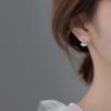 Ailuoqi Plata S925 Estilo Coreano Anillo Fresco y Simple Aretes Geométricos Aretes Femeninos de Diamantes con Borla G7515