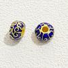 Accesorios de bricolaje con aceite de cloisonné dorado de alta retención de color, cuentas Xiangyun, cuerda de mano para jugar Wen, collar, accesorios de joyería