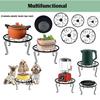 Suporte de Metal para Plantas Novo Conjunto de 5 Peças Preto para Interior e Exterior Pesado Ferro Anti-ferrugem Suporte Redondo para Vaso de Flores