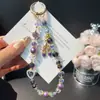 Muñeca Linda de Dibujos Animados Cadena Hecha a Mano Cordón Colgante Adorno Colgante Cordón para Teléfono Bolso con Cuentas para Cámara Colgante para Teléfono