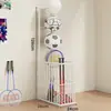 Estante de Almacenamiento para Baloncesto Casero, Estante de Almacenamiento Multifuncional para Fútbol y Equipo Deportivo, Organizador de Múltiples Niveles para Interiores para Almacenamiento de Pelotas