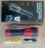 Linterna LED Transfronteriza 2500 Lúmenes Aleación de Aluminio Linterna de Luz Fuerte Carga USB Iluminación Exterior Impermeable
