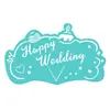 Produto Novo Transfronteiriço Taça de Vinho Tinto Casamento Cartão de Papel Festa de Casamento Feliz Casamento Cartão de Bênção Vermelho para Casamento