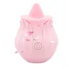 Novo ovo vibratório da Amazon em formato de flor de abóbora e rosa com função de lambida e sucção, um dispositivo erótico de automassagem feminina