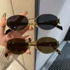 Gafas de Sol Ovaladas Metálicas Pequeñas Nuevas 2026 para Mujer, Gafas de Sol Ojo de Gato de Moda de Gama Alta Estilo Callejero, Protección UV