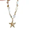 Collar Redondo de Concha Estilo Isla Romántico, Lujo Ligero y Sensación de Alta Gama, Cadena para Clavícula, Accesorio Versátil de Nicho para Vacaciones en la Costa para Mujeres