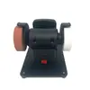 Amoladora de banco pequeña con ruedas de amolado duales para uso doméstico, máquina eléctrica de pulido y taladrado, afilador de cuchillos amolador de velocidad variable