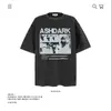 Camiseta de Algodón Puro Pesado Estampado de Personaje Retro Americano Manga Corta Unisex Marca de Moda Corte Holgado Top Transfronterizo Venta al por Mayor