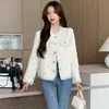 Chaqueta de Lunares de Colores, Chaqueta Corta Versátil de Moda Tendencia, Ante Other Color Crema