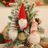 Nuevas decoraciones navideñas transfronterizas Colgante pequeño de punto de Navidad Árbol de Navidad Muñeco anciano sin rostro Colgante pequeño colgante